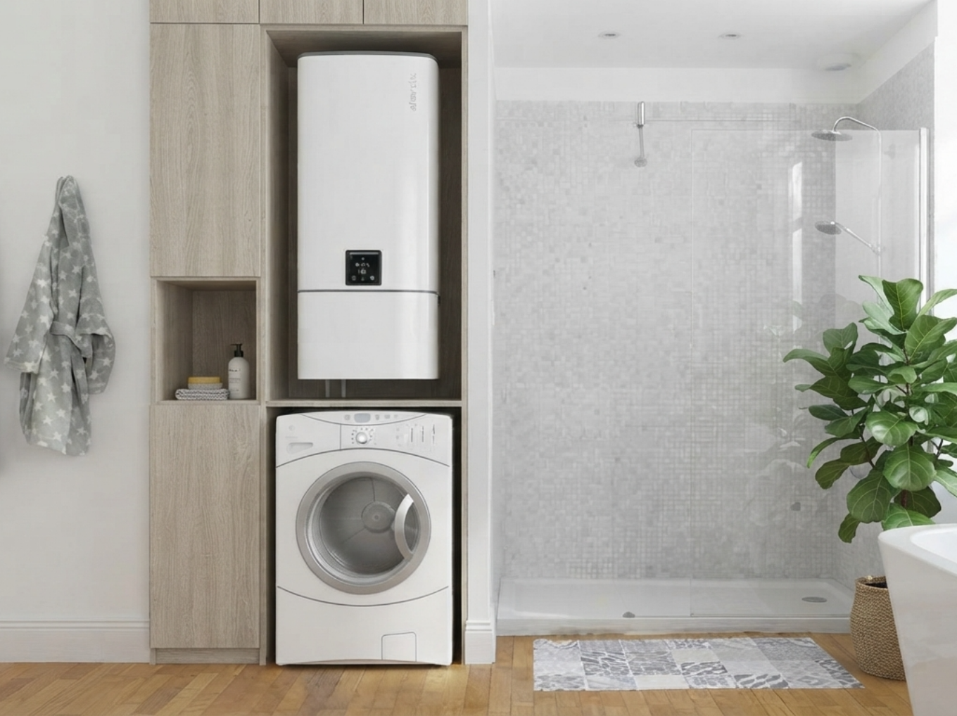 Pose de chauffe-eau gain de place